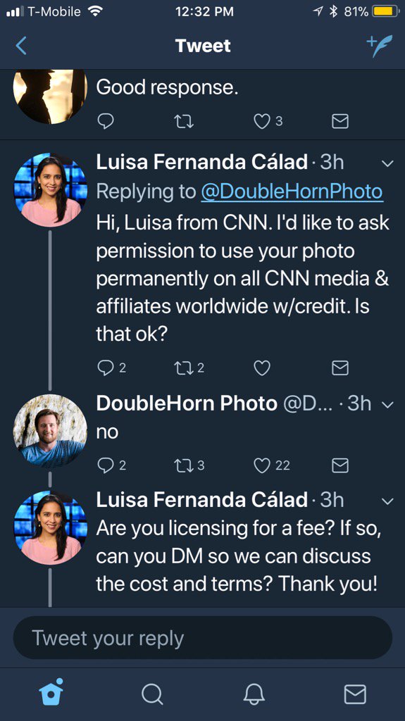 anybody who gets contacted by a news agency about their photo say you are licensing it for a fee