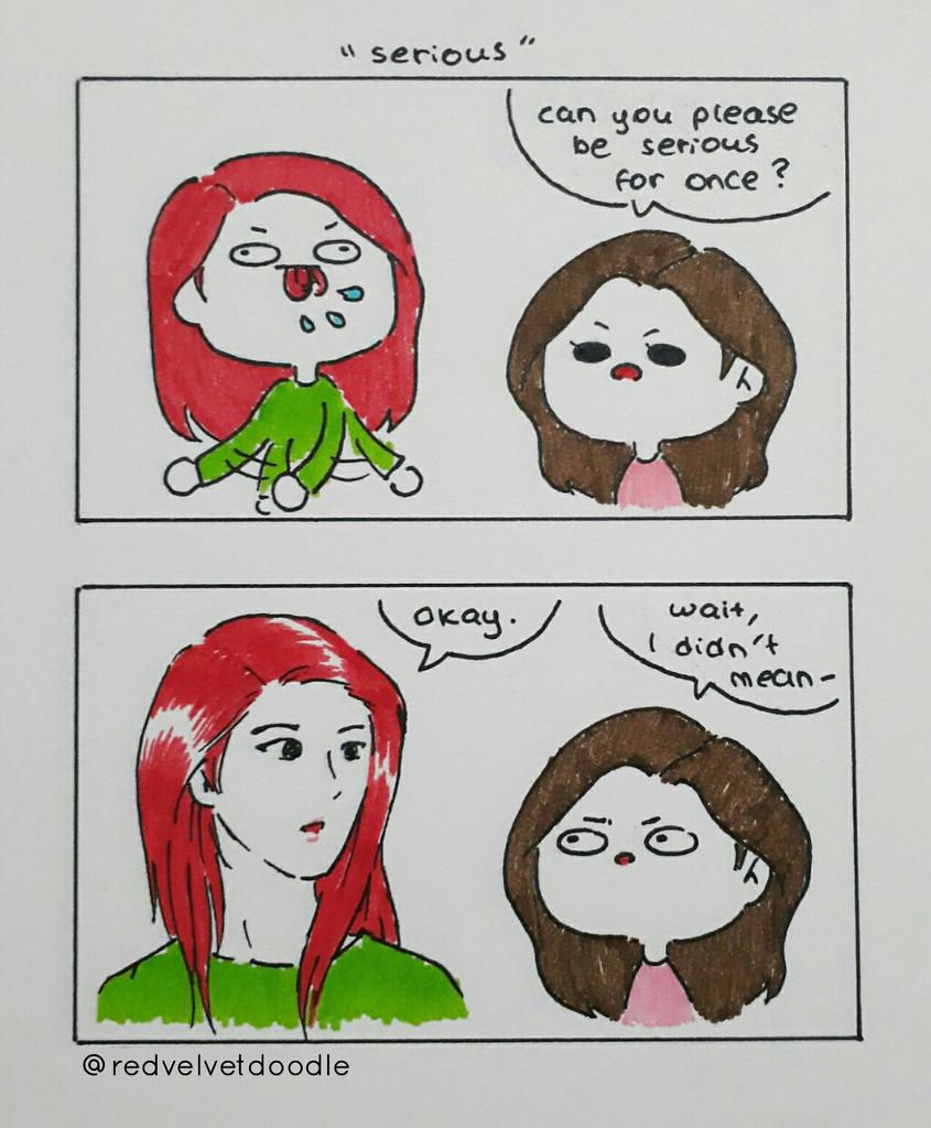 redvelvetdoodle's tweet photo. #12 - "Serious" https://t.co/euWrlbni3i