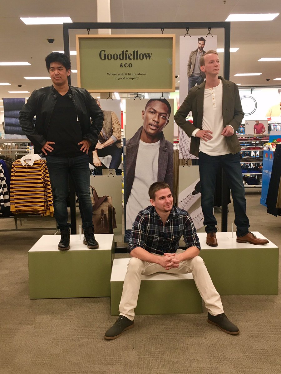 lindsey3095's tweet photo. Who needs mannequins when you have TMs that look this great?! Goodfellow &amp; Co and A New Day is officially here! @rickd0055 @salamlazkani https://t.co/zuYJ1d1pFK