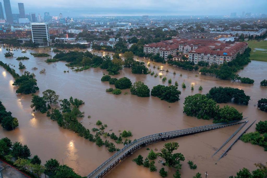 Floods in Houston for Harvey rains.