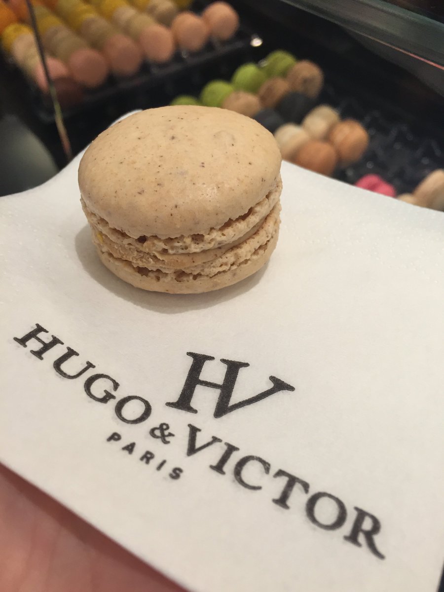 We taste the best of the region! We couldn’t go to #Paris without savouring a Hugo &amp; Victor #macaron #foodietrips #ouioui