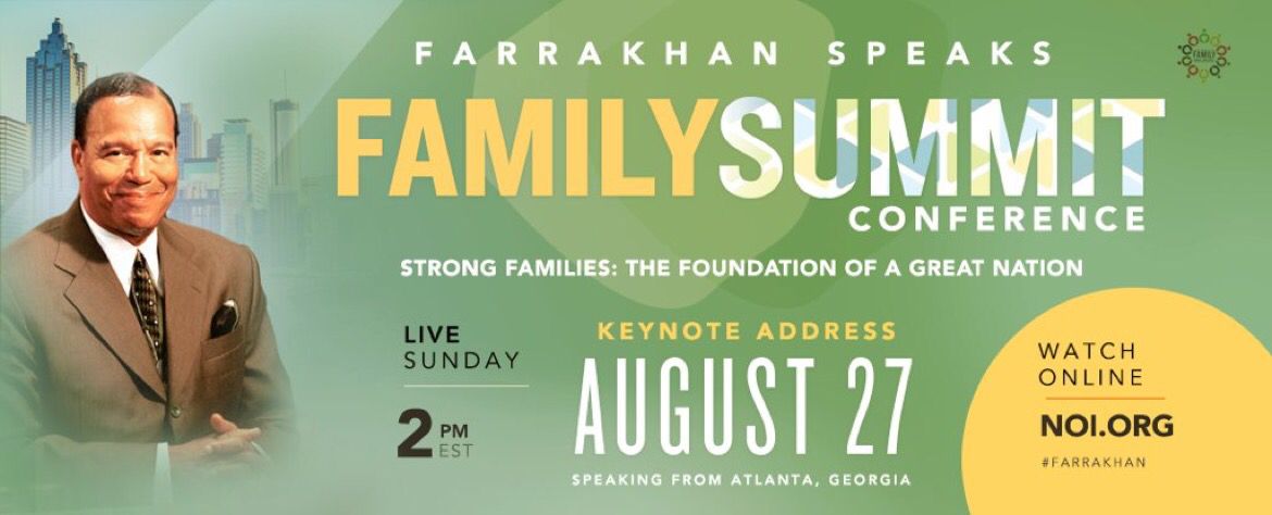::Live Webcast:: Today at 2pm EST, <a href="/LouisFarrakhan/">THE HONORABLE MINISTER LOUIS FARRAKHAN</a> will be speaking in Atlanta! buff.ly/2vAjqz7 #Farrakhan #FamilySummitATL