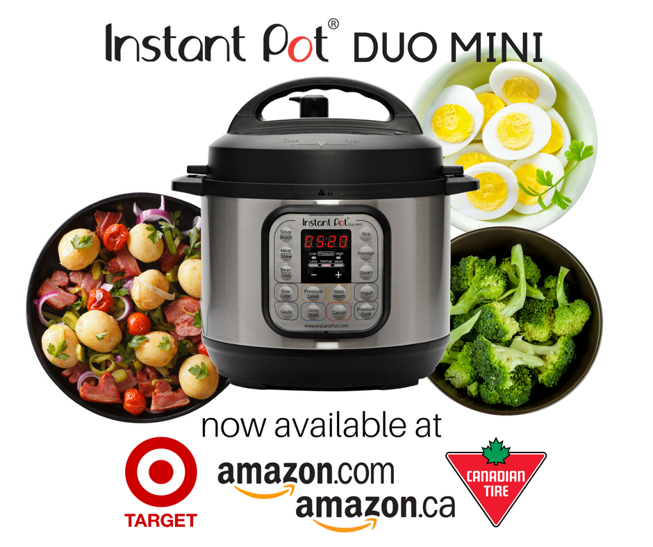 InstantPot's tweet photo. The NEW #InstantPot #DuoMini - The "Perfect Fit" For Any Size Kitchen 😉 Available now on » @amazon @Target @CanadianTire https://t.co/r2duovunC3