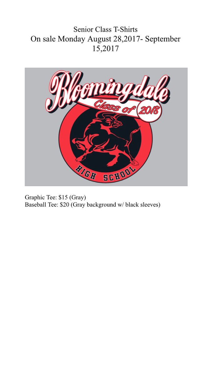 bshs_co18's tweet photo. Buy your Senior class shirt tomorrow during all lunches! Senior steering applications &amp; Mr &amp; Miss Bdale applications will also be available. https://t.co/VWB9xNWABr