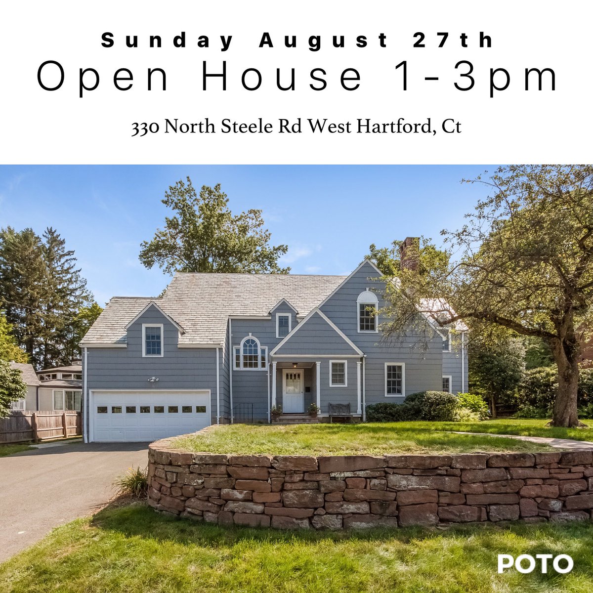 PaulaOstop's tweet photo. #OpenHouse today 1-3pm 330 north steele Rd #westhartford $534,900 #realestatect #realtor #homesforsale https://t.co/JjIlQN6I9k