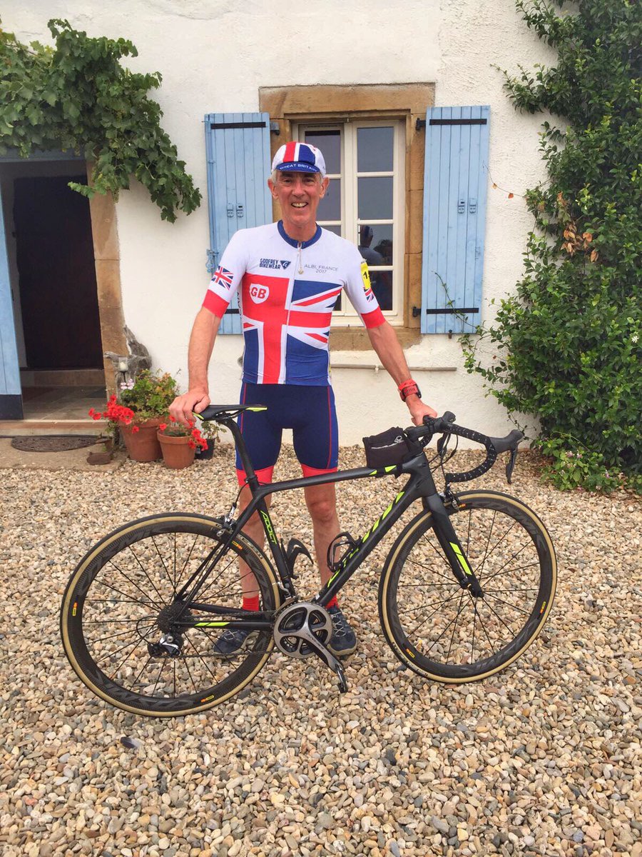 goldiebar's tweet photo. Super proud of my stepdad for completing the #ucigranfondoworldchampionships #albi 5hr17 min! Damn good for q 59 year old #proud https://t.co/2fetmyqUOn
