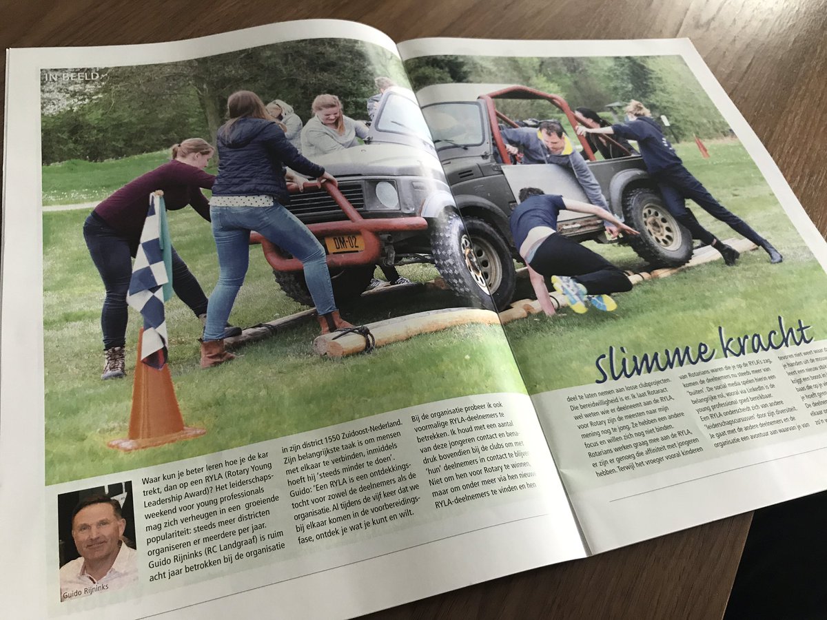 Mooi artikel <a href="/Rijninks60/">Guido Rijninks</a> over oa het leiderschapsweekend voor young professionals RYLA #rclandgraaf