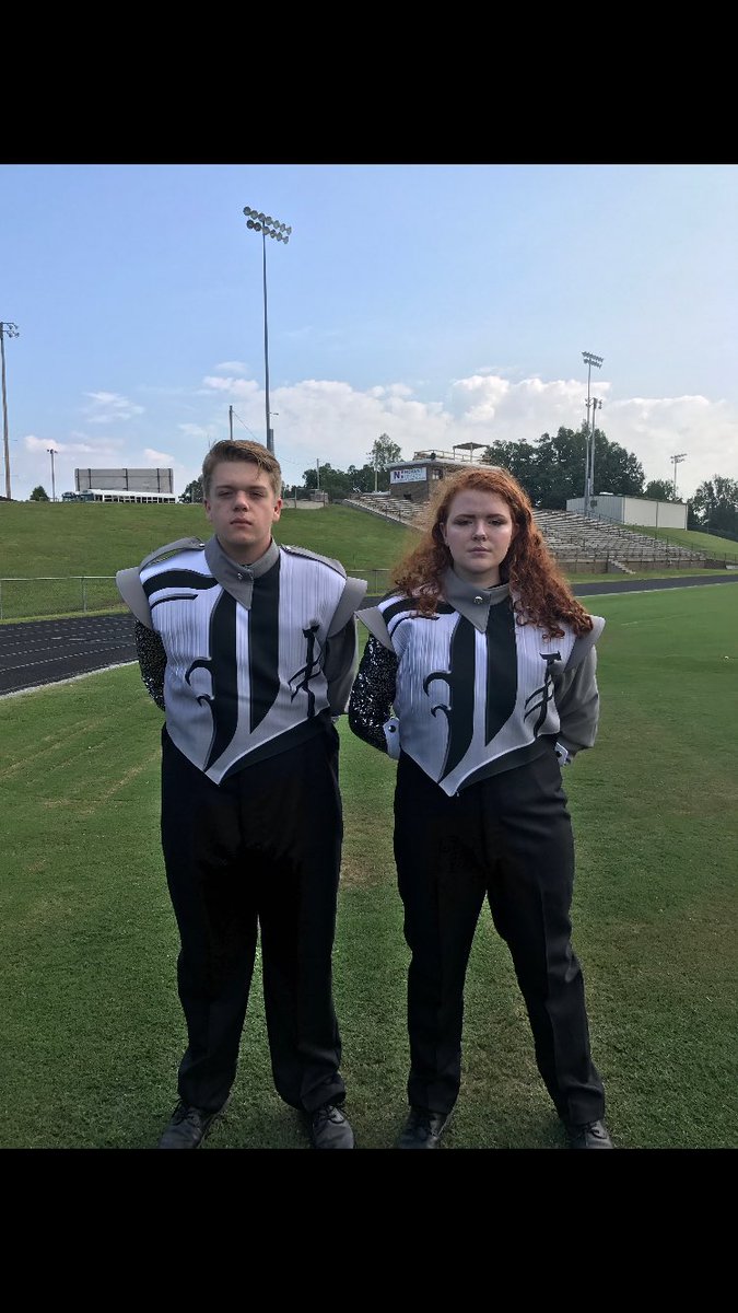 _greg_gibson's tweet photo. Drum Majors modelling our new uniforms #Sharp #ThatNewNew https://t.co/STRq3JrxHP