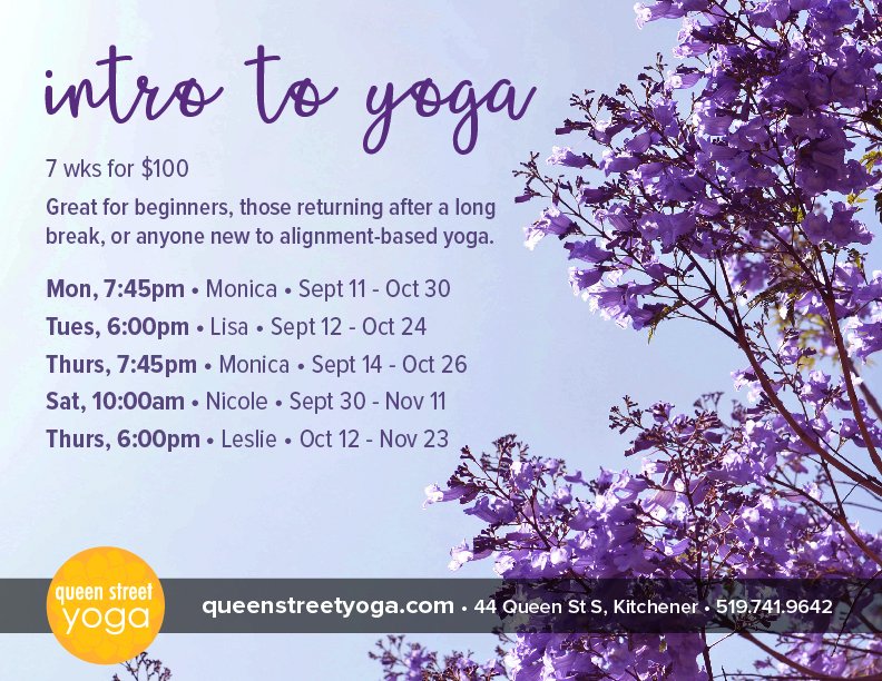 Find the time that works for your schedule and invite a friend to join you for #introtoyoga! ow.ly/HaCh30eGN5S #yoganewb #dtkyoga