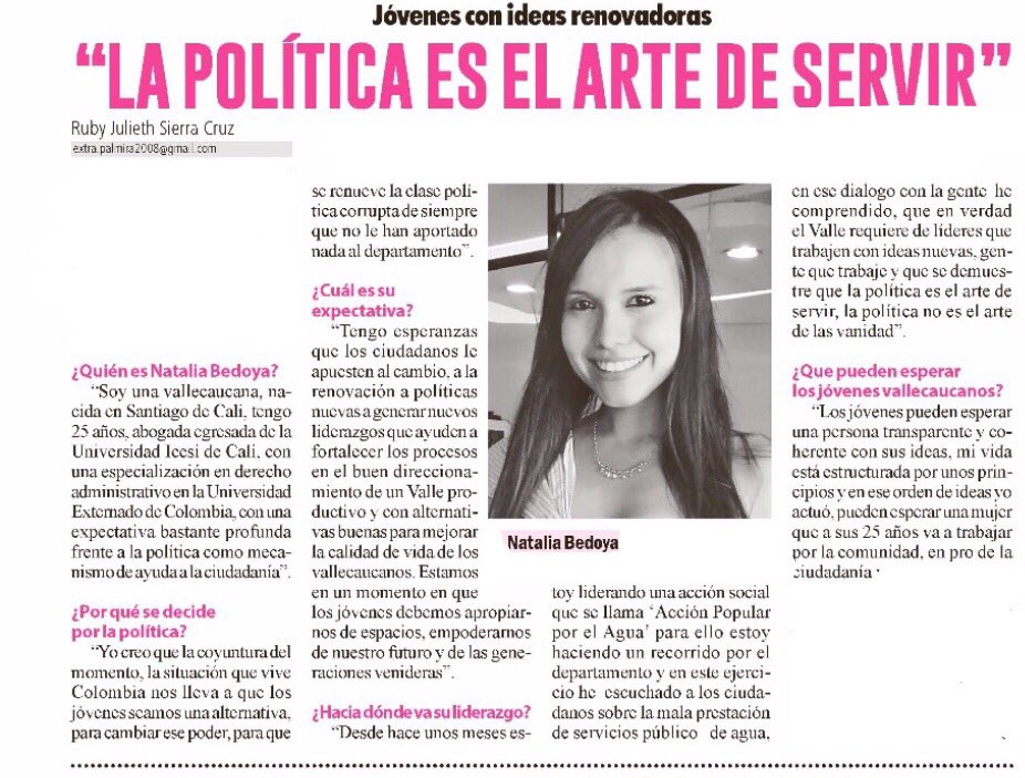 natiibedoya's tweet photo. La política es el arte de servir https://t.co/ypinHse3WB