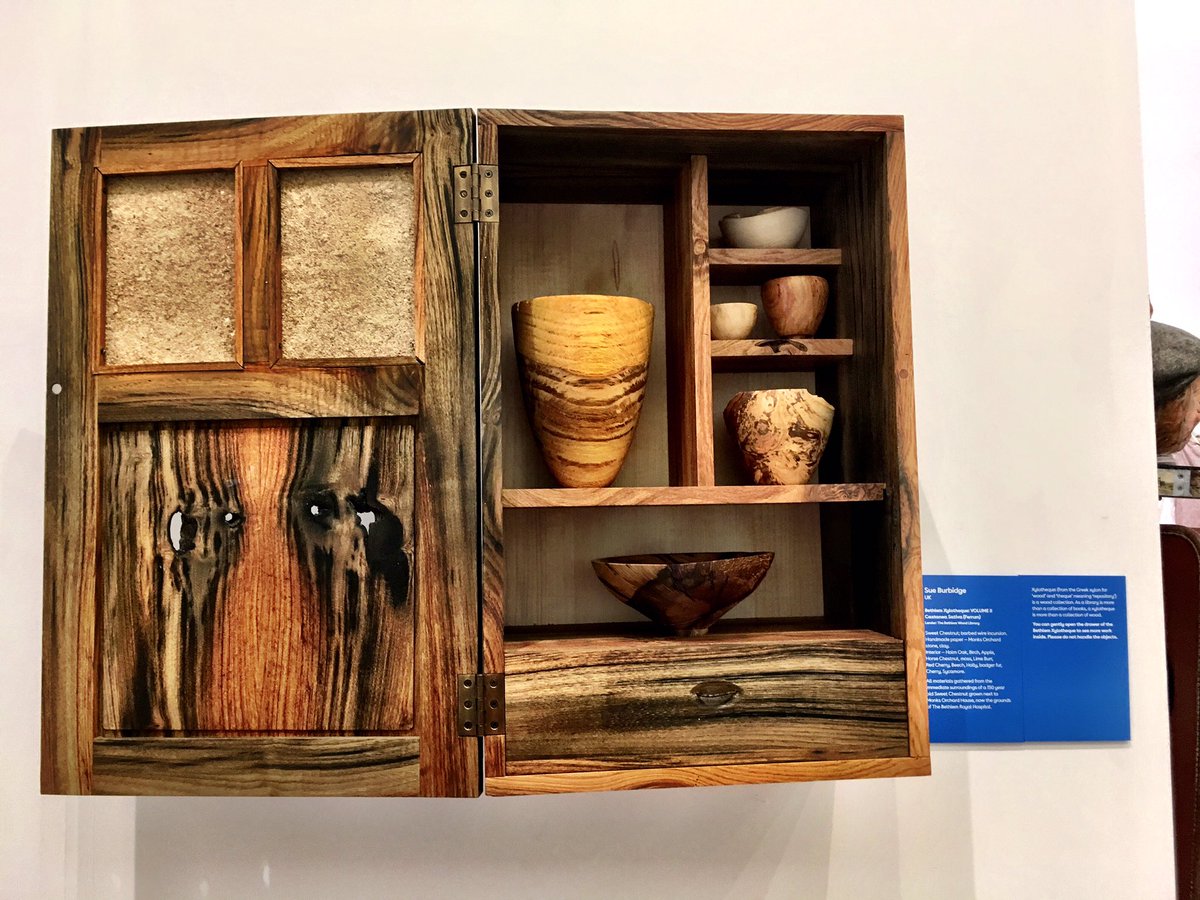 WhosKateStrange's tweet photo. #RadicalCraft @aberystwytharts is well worth a visit. Loved Pascal Tassini's chair & the wood unit by Sue Burbidge. https://t.co/YF1SCNlMFk