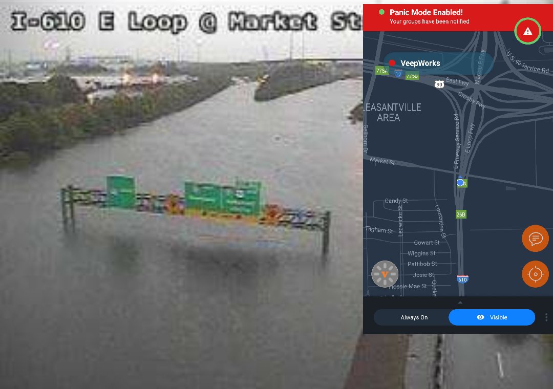 VeepWorks's tweet photo. Let friends, family, and rescuers know your exact location. Help is on the way! Download today! https://t.co/vUR97juA7d #TropicalStormHarvey https://t.co/RQUzksYzqJ