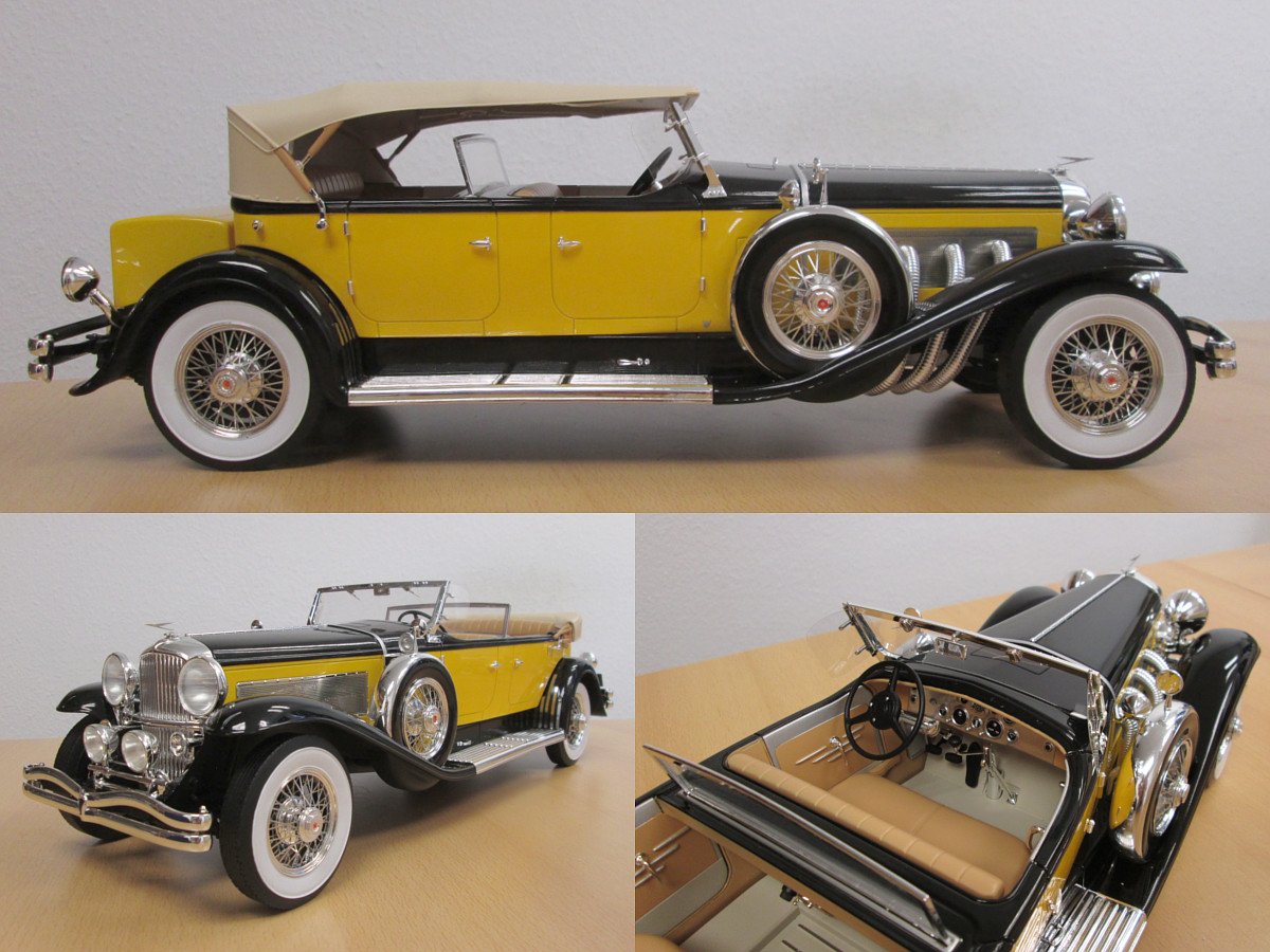 ModelCarGroup's tweet photo. This #1932 #Duesenberg #ModelSJ #Derham #Tourster in scale 1:12 is announced by #PremiumClassiXXs for early 2018. https://t.co/ATBNY7QKUf