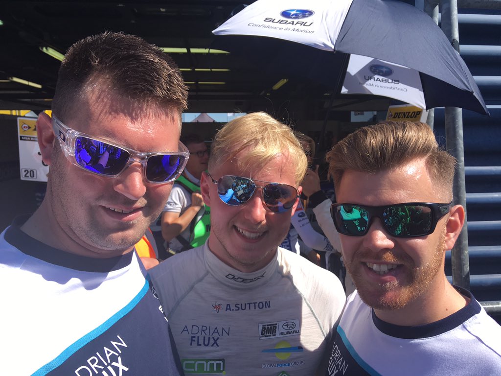 Karle_89's tweet photo. Congrats to @racerjimmy winning race one and @ASuttonRacing for claiming 2nd place today! Top move! @adrianflux @TeamBMRBTCC @SubaruUKPR https://t.co/X1eNLgladO