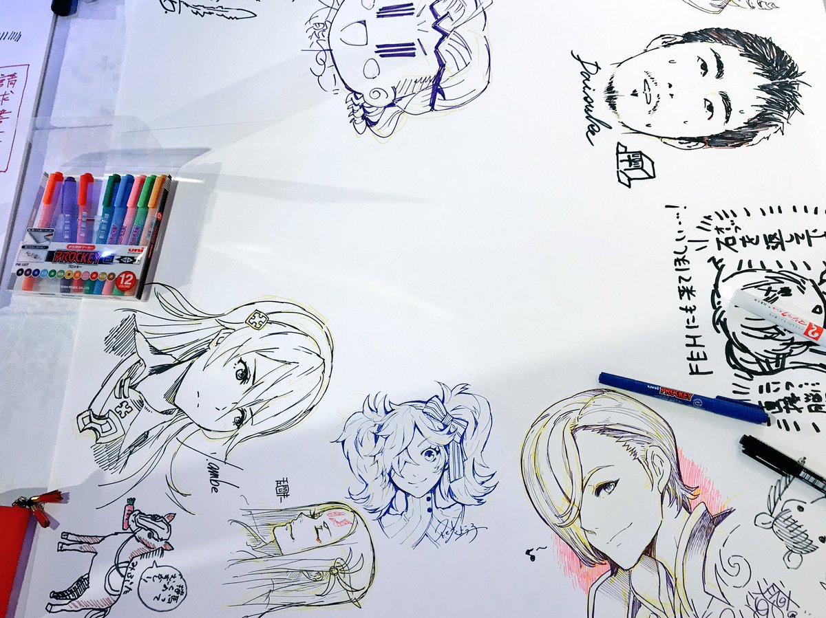 本日はファイアーエムブレム0・ヒーローズの合同謝恩会に行ってきました! ビンゴでiTunesカードが当たって嬉しい…(*゜∀゜*)✨ 寄書きボードにはピエリちゃんを描かせていただきました! 