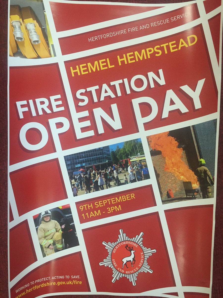 Hemel Hempstead Open Day 9th September from 11am lots to see and do 🚒