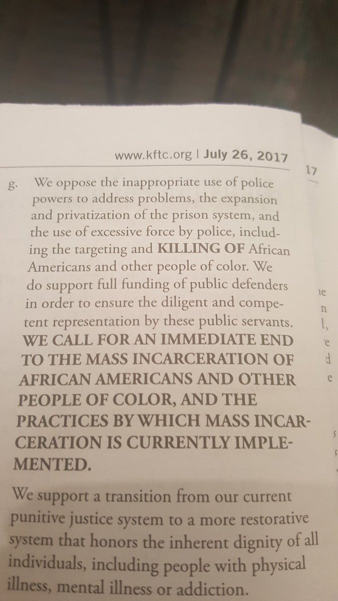 LoveAlwaysEbony's tweet photo. Proposed Platform 6, part g: Fighting to create a fair and just society @kftc #ilovekftc #onereasonwhy #thegoodfight https://t.co/B6mxh9wJYB