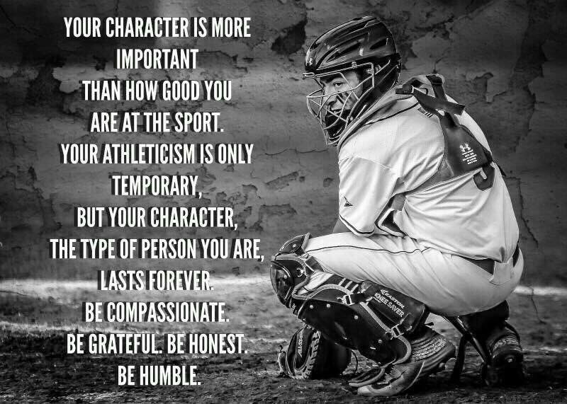 A true champion possesses character. They prepare, compete, win...and do it with class.