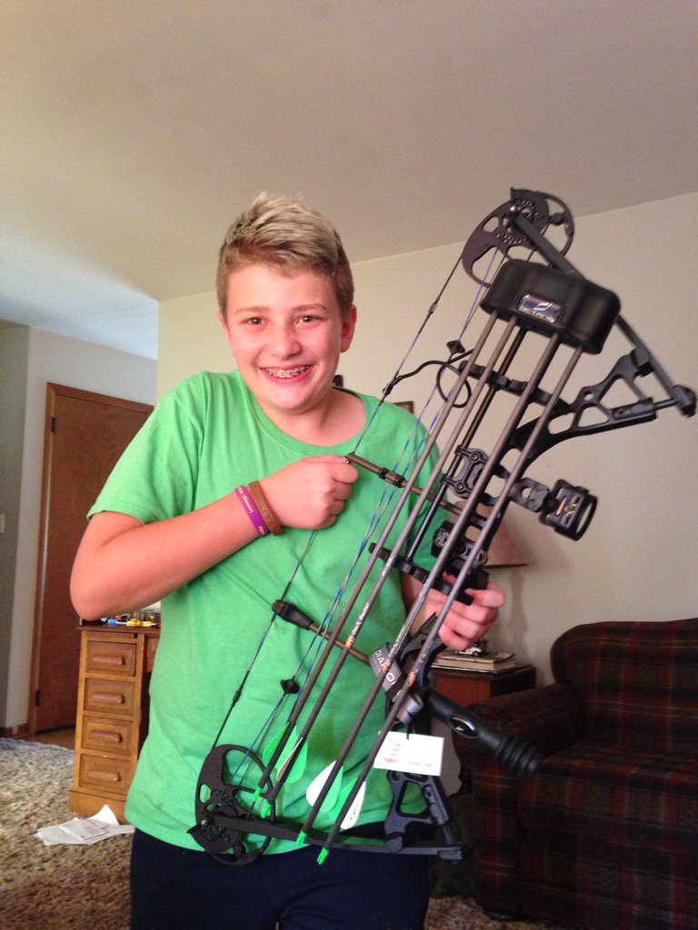 kunkle_amy's tweet photo. Justin got his first bow today! So excited for hunting season! #diamondarchery #juniorhunter https://t.co/MlvOaAYV3F