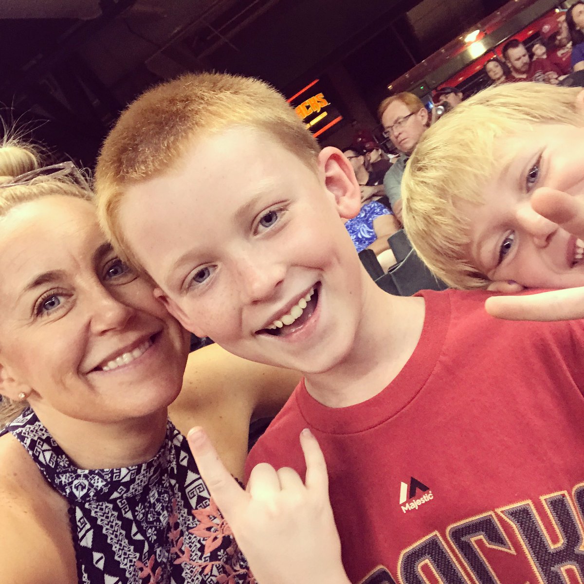 BigMamaCV's tweet photo. Z-man's birthday tradition! At Chase field cheering for our D-Backs!! #happybirthdayzman #doubledigits #azdiamondbacks ❤️⚾️❤️⚾️ https://t.co/AkpDwvv6eP