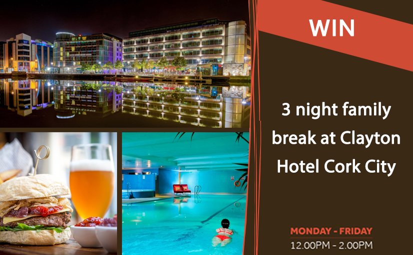 WIN a family break @Claytoncork with loads of treats included! To enter? Tune to <a href="/HighNoonNT/">High Noon</a> tomorrow (Mon) from 12 noon #ClaytonHighNoon