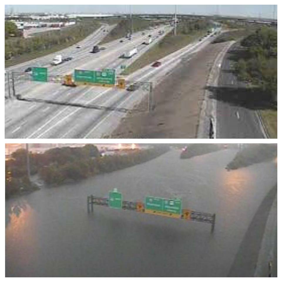 #PrayForHouston and text HARVEY to 90999 to make a $10 <a href="/RedCross/">American Red Cross</a> donation. This is just one major road in #Houston before and during #Harvey