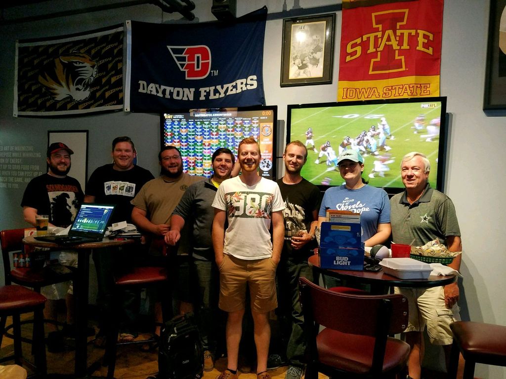 ThePostTweets's tweet photo. Rosterbator Annonymous FFL Draft just wrapped up at The Post!  #FantasySeasonTicket #DraftLikeABoss #PostingUp https://t.co/OnGJK66AbX