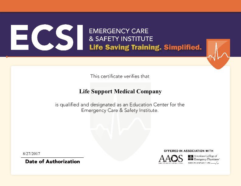 LSCKSA's tweet image. #دعم_الحياة تحصل على اعتماد ECSI الأمريكية في تنفيذ دورة #الاسعافات_الاولية  والانعاش القلبي الرئوي والدورات الطبية المعتمدة من المنظمة  .