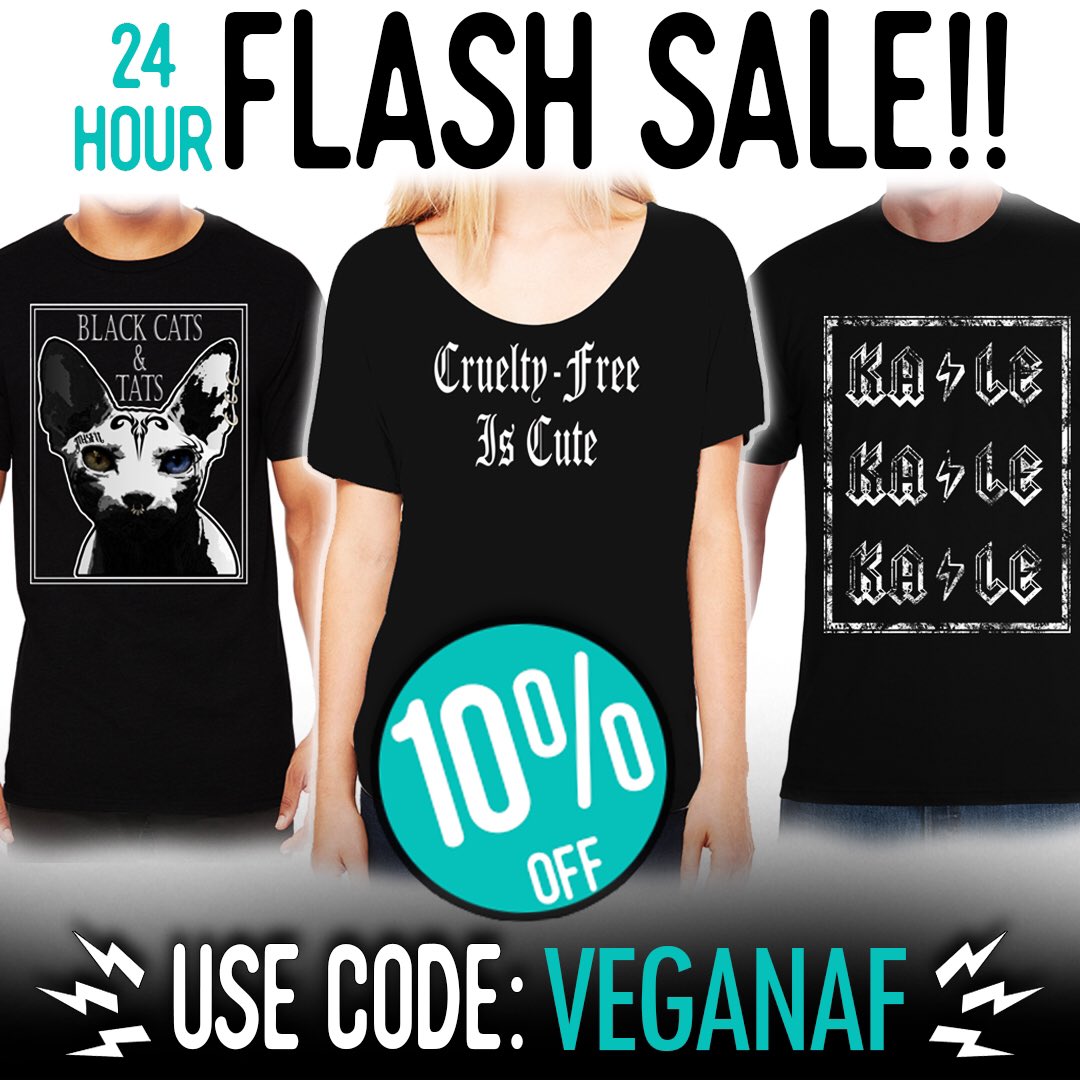 FLASH SALE!!! Use code: VEGANAF to receive 10% OFF!! MisfitMarket.com
•
#vegan #vegantshirts #veganfood #veganfoodshare #crueltyfree