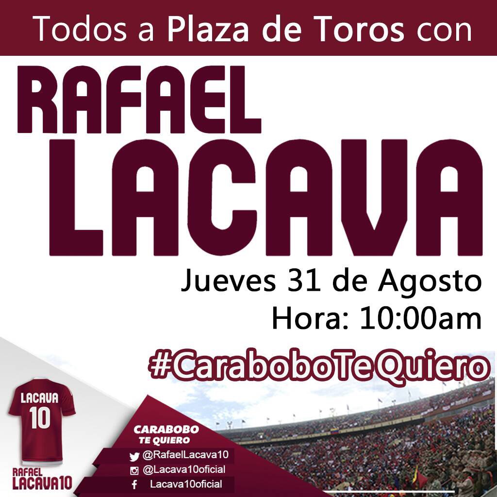rafaellacava10's tweet photo. Los espero!!!! https://t.co/49Kc14SlB0