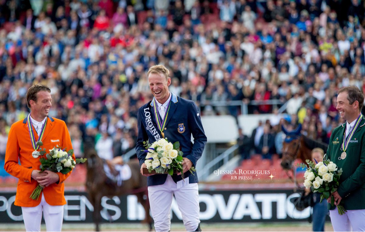 JessiK_R's tweet photo. Le Suédois Peder Fredricson sacré Champion d'Europe de saut d'obstacles avec H&amp;M All In devant Harrie Smolders (NED) et Cian O'Connor (IRL) https://t.co/L9vj8vYNC7