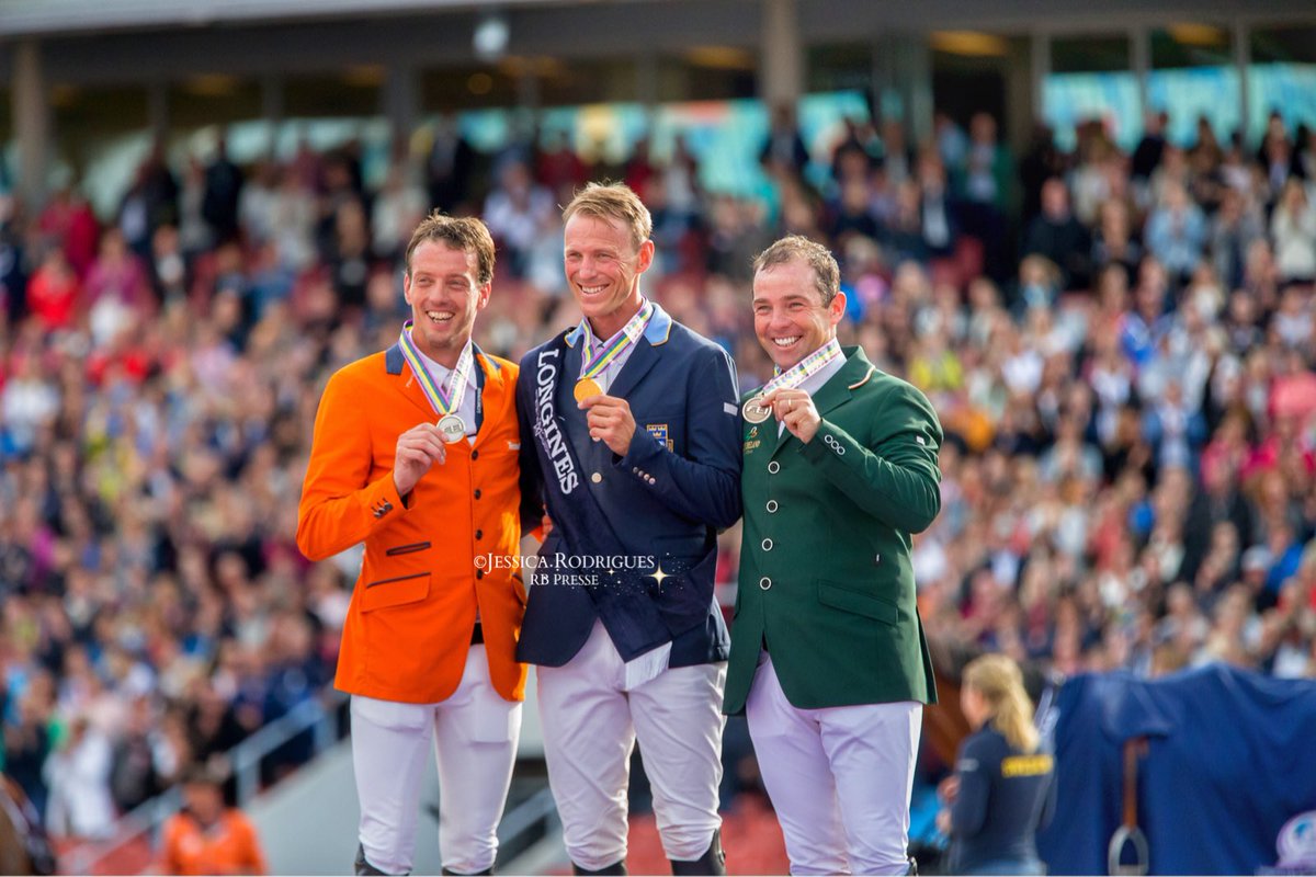 JessiK_R's tweet photo. Le Suédois Peder Fredricson sacré Champion d'Europe de saut d'obstacles avec H&amp;M All In devant Harrie Smolders (NED) et Cian O'Connor (IRL) https://t.co/L9vj8vYNC7