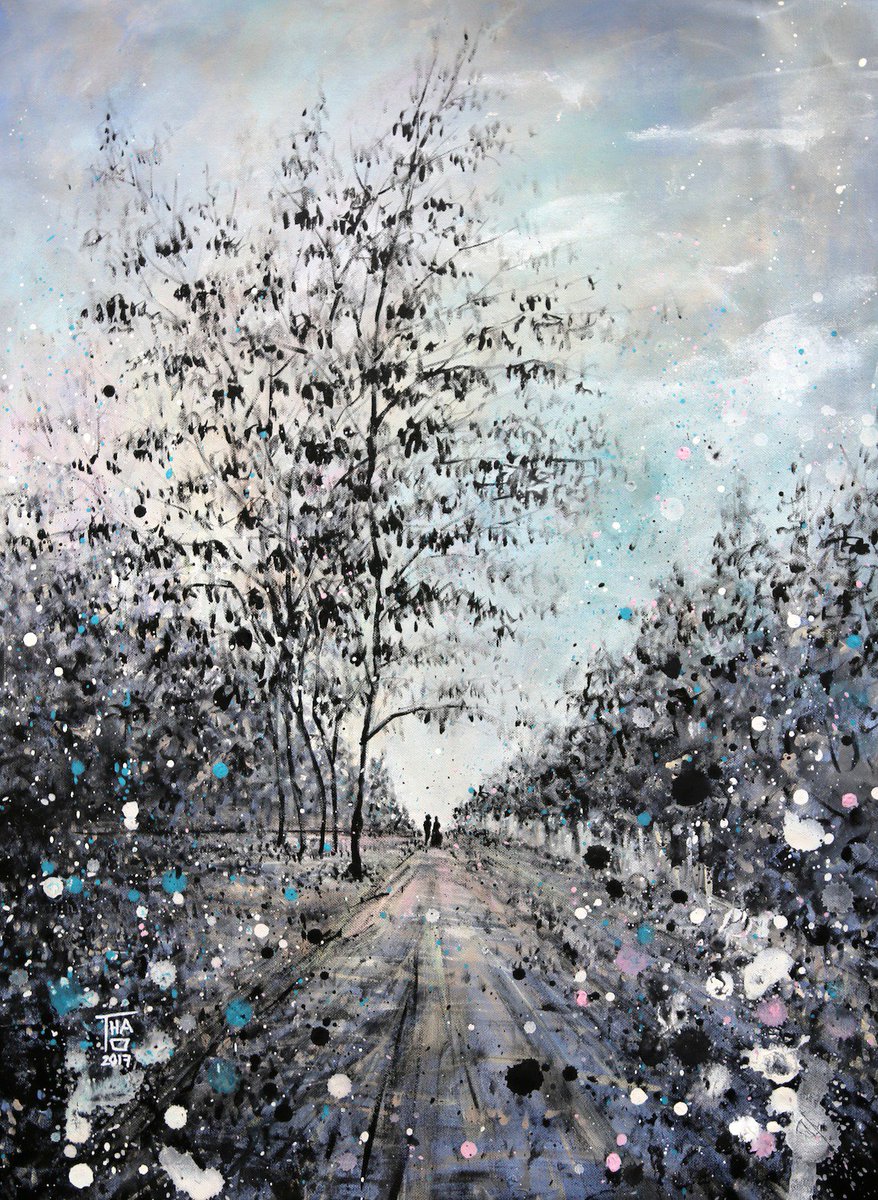 virtuallyt's tweet image. Autumn walk 2017 - August 2017 - by #THAO
#acrylicpainting #painting