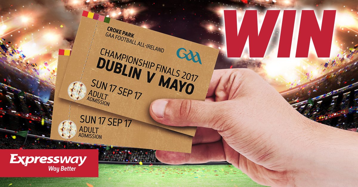 ExpresswayIRE's tweet image. Win #AllIreland Final Tickets to Dublin vs Mayo on Sunday 17th! Follow us and RT by Tuesday 12th September to enter. #WayBetterSummer #GAA