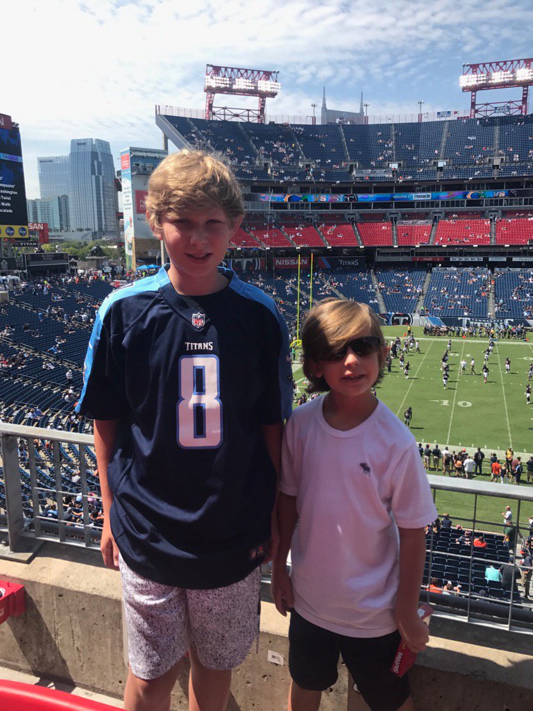 Jett's first Titans game #TITANUP