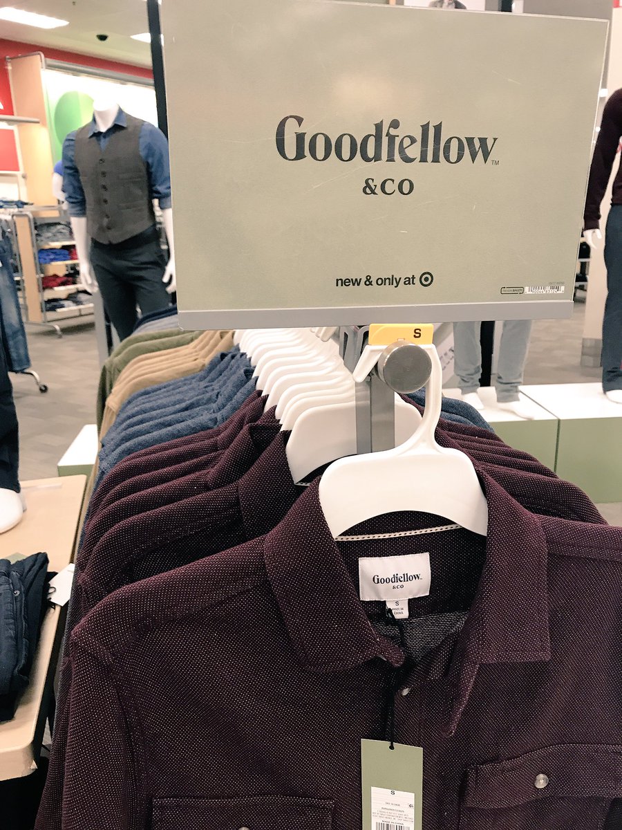 jennkallman's tweet photo. Introducing one of our new brands Goodfellow & Co. Come take a look hot lots to choose from. #lookinggoodfellow #t1882 #targetstyle https://t.co/uFWSUKv6Qz