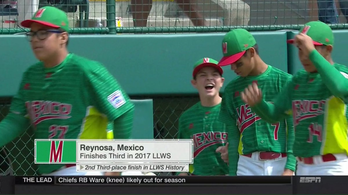 PabloViruega's tweet photo. #Mexico 14- 8 #NorthCarolina 
Final
Reynosa, Tamaulipas 3er Lugar en #LLWSxESPN #LLWSonESPN
FELICIDADES !!!!! Bien jugado !!!! https://t.co/oIaUEl9BVE