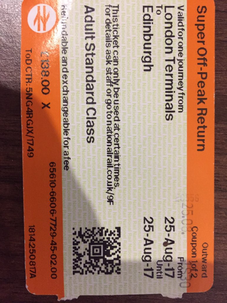edlong87's tweet photo. @VirginTrains Bought on Monday via the train line specifically for the 630. No seat allocation when collecting the tickets https://t.co/4A1gvi62mQ