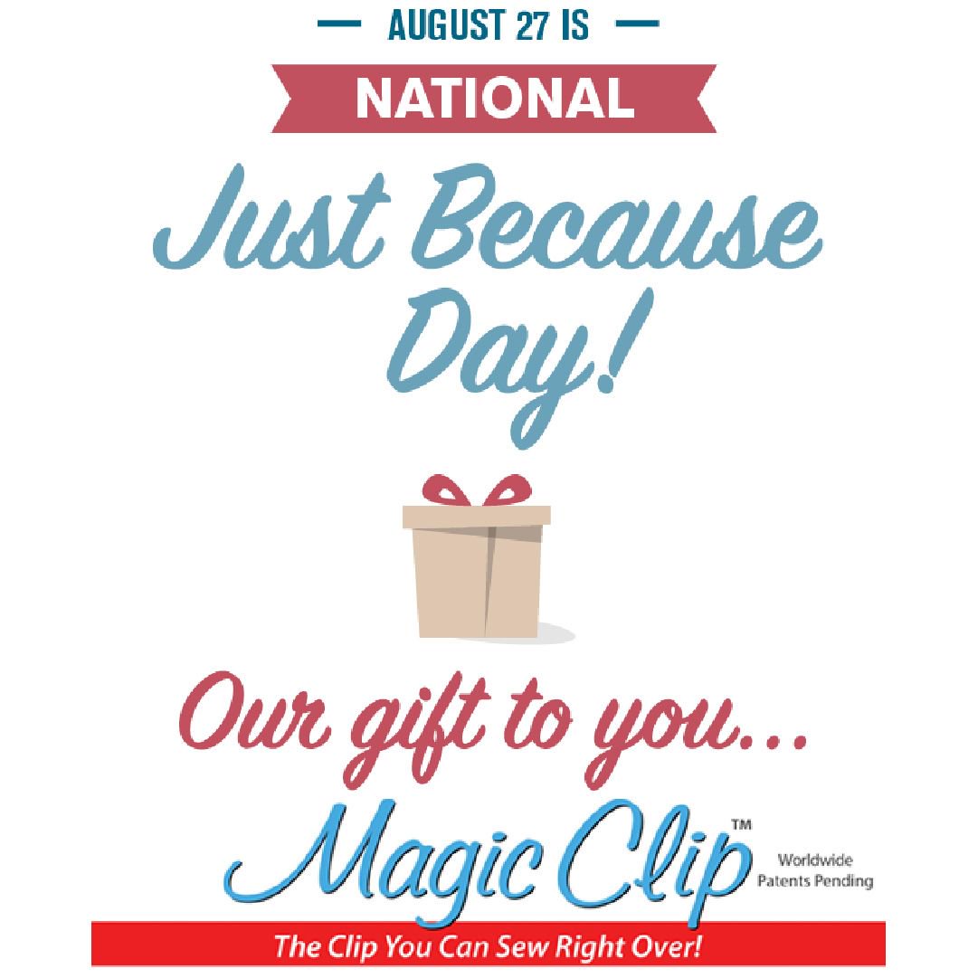 FabricDepot's tweet image. #NationalJustBecauseDay ONLINE! Deals on #MagicClips PLUS 20% Off everything!✂️ buff.ly/2vyCvSF #fabricdepot #inspirationbytheyard