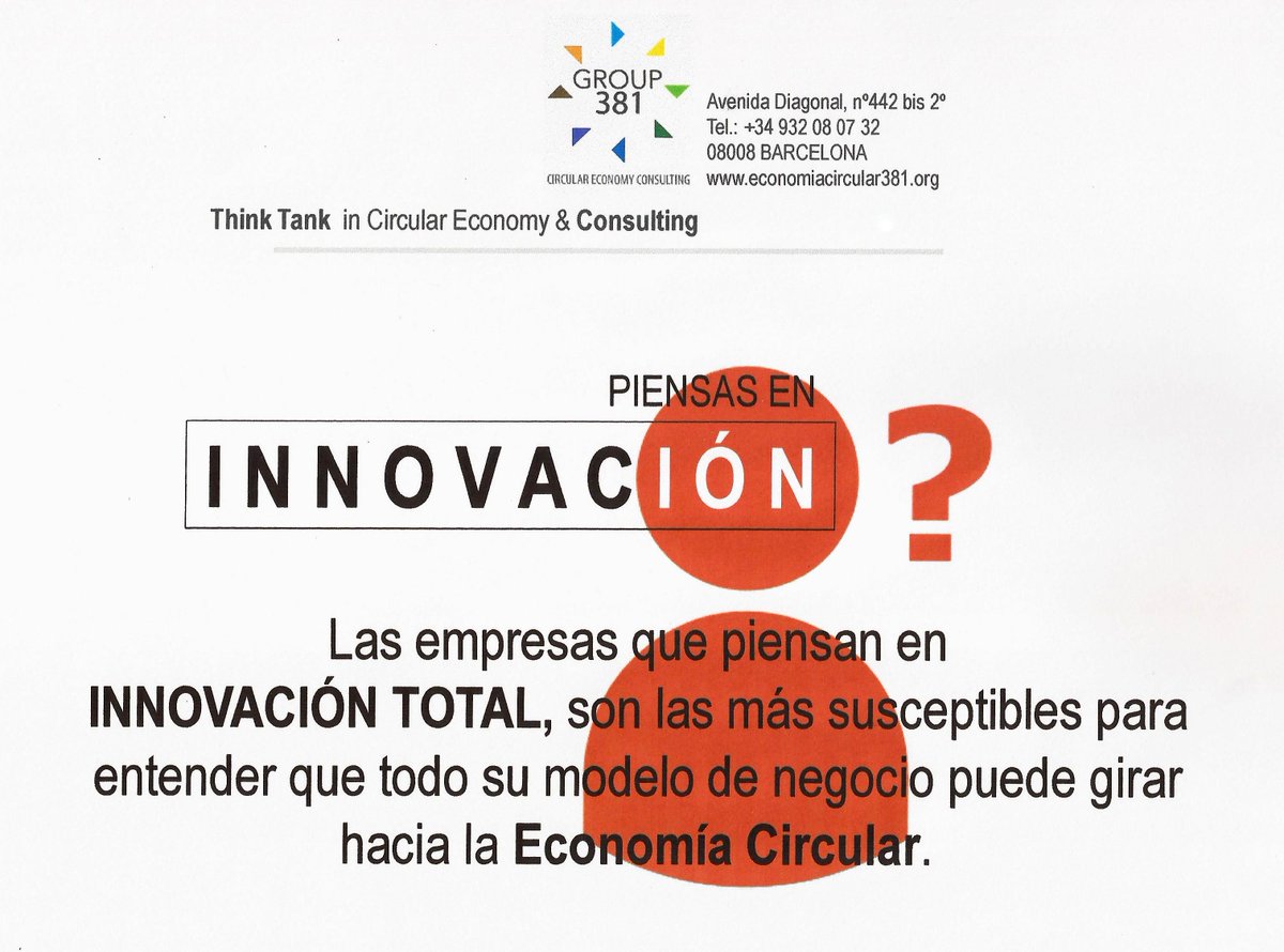 Actuarum381's tweet image. #EconomiaCircular la clave para la InnovaciónSocial. Más allá del Residuo-Recurso, una nueva manera de pensar, actuar y vivir.
