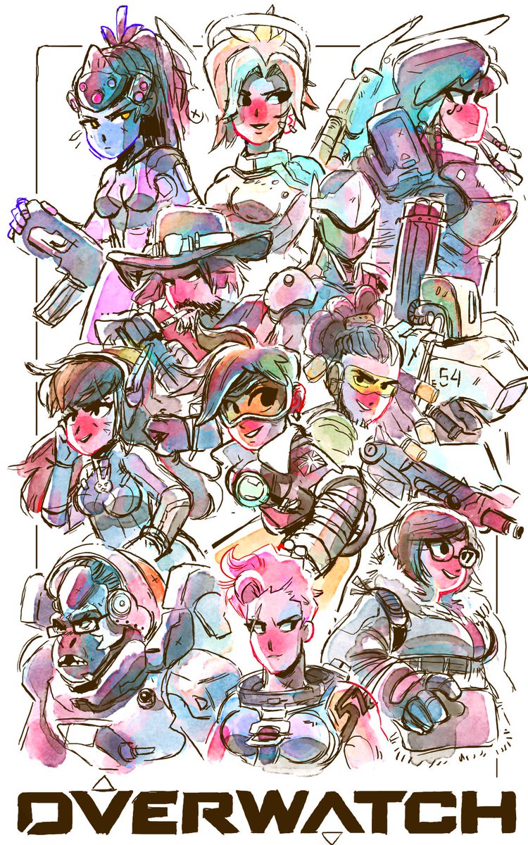 Toonimated's tweet photo. Overwatch poster (colored) @PlayOverwatch https://t.co/d4HUdkaWNJ