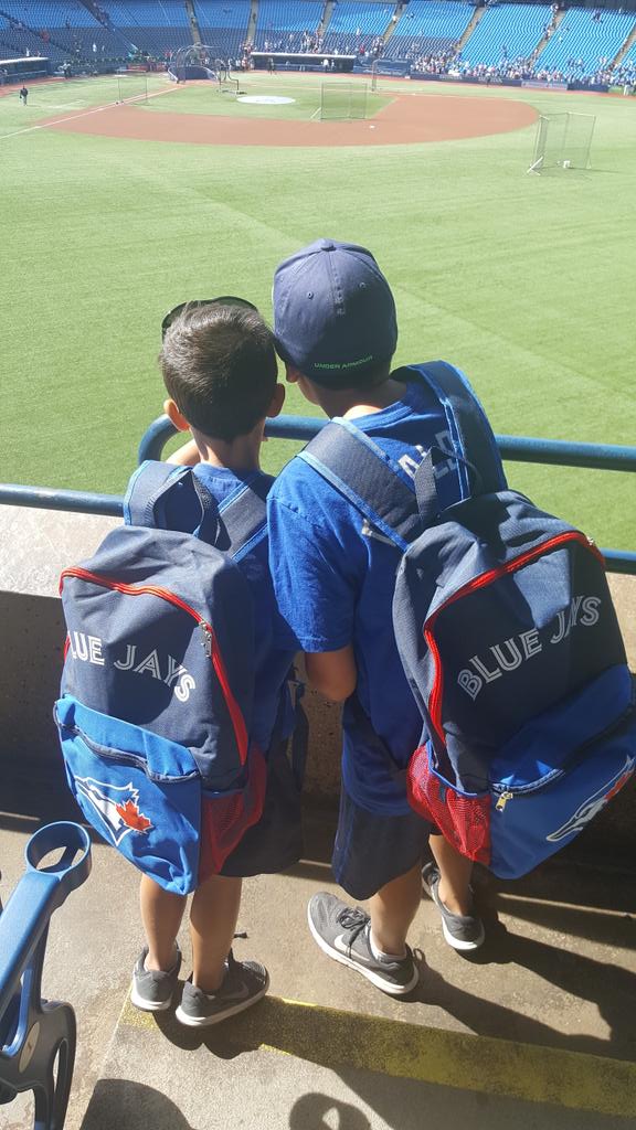 Got our backpacks! Thanks! #letitrise