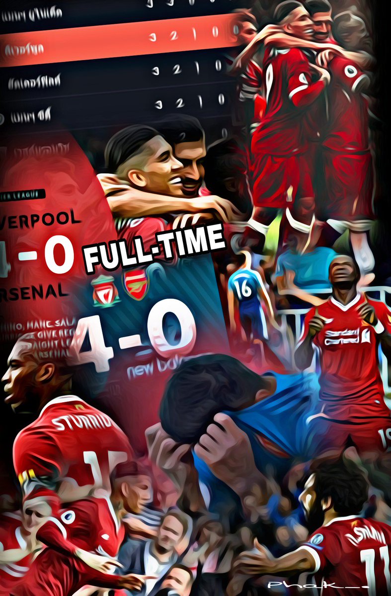 Phak_1892's tweet photo. Full-⏰-Time
Liverpool 4-0 Arsenal

Firmino -⏰-17"Minute
Mané -⏰-40"Minute
Salah -⏰-57"Minute
Sturridge -⏰-77"Minute

#Phak https://t.co/grg41hj1IO