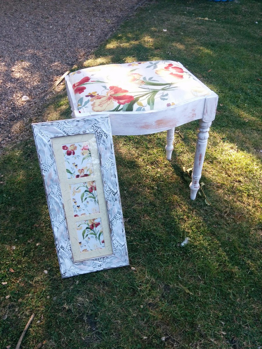 A little something I put together this afternoon. Bedroom stool and matching picture frame - on offer as a pair or separately. #Rutland