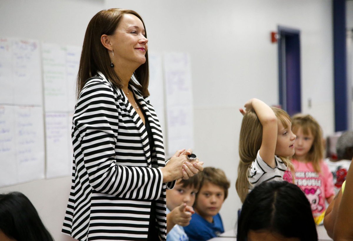 tulsaworld's tweet photo. Tulsa superintendent reflects on state of education after her three days teaching https://t.co/LCvdiWBmHA https://t.co/fd7tgrohqG