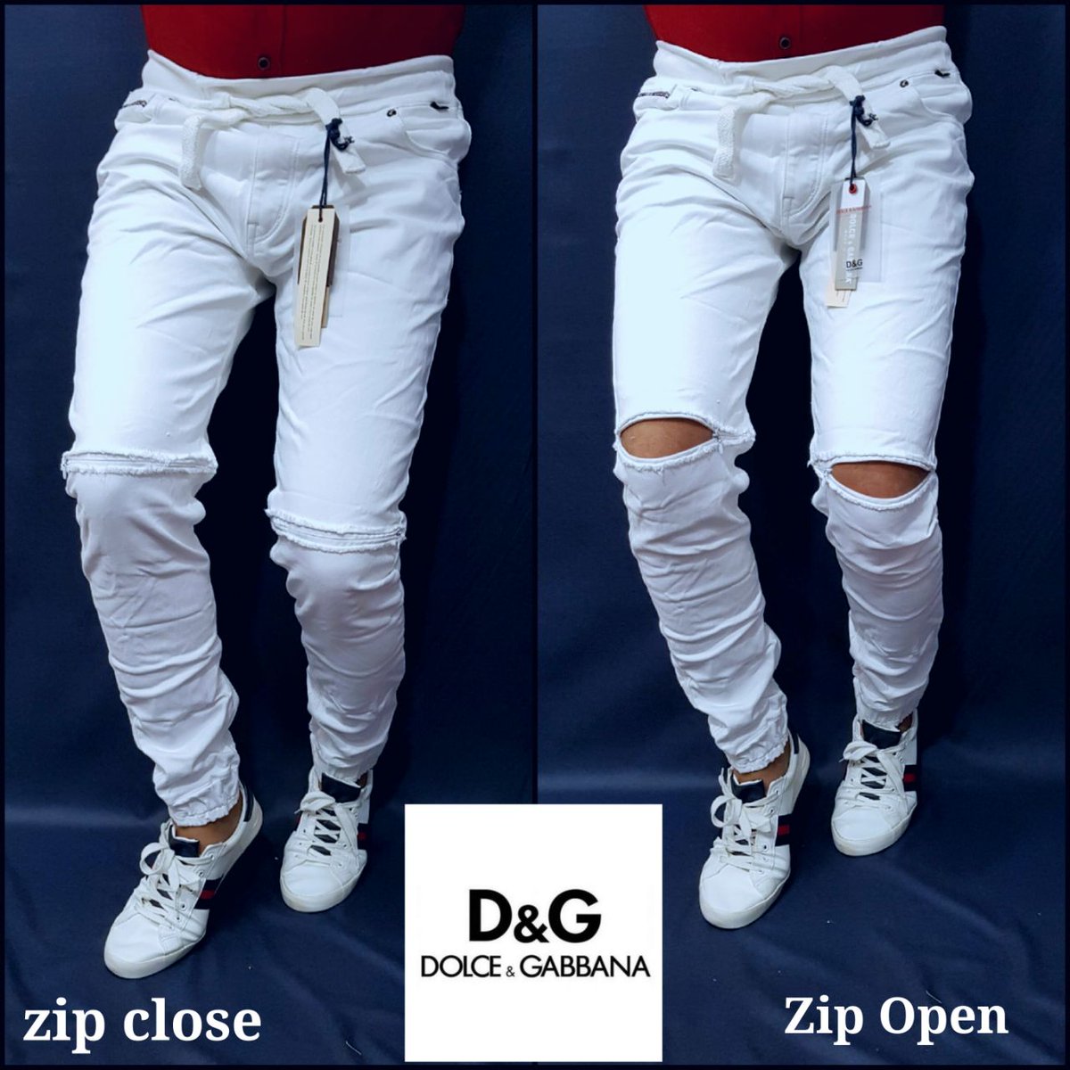 onlydealsforyou's tweet photo. #D&amp;G #zipup #zipdown #jeans #meansfashion #attractive #pune #india #dheli #stylish #white #ordernow https://t.co/prscN0pY3e
