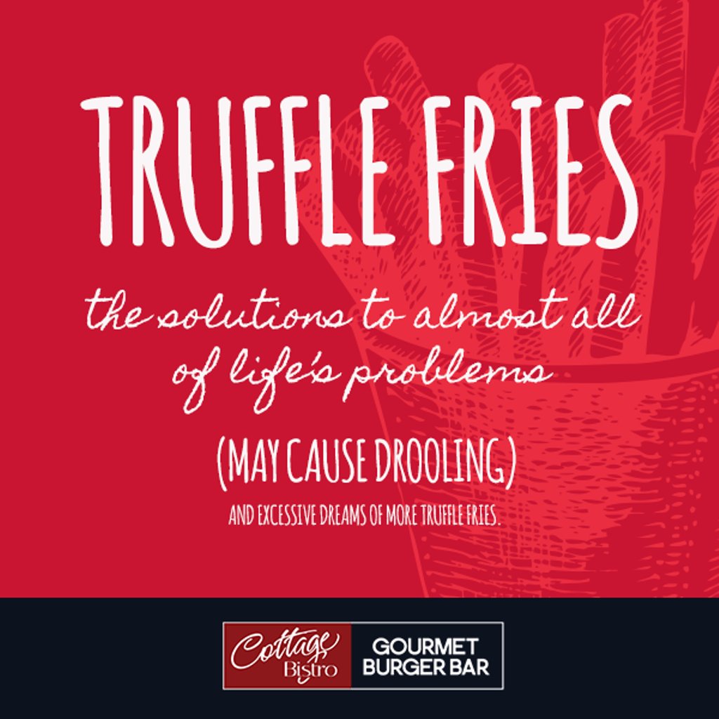 We've said it before, but we'll say it again.  We have #trufflefries and you're going to want to get to know them better.