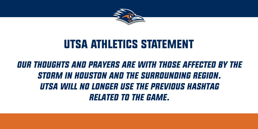 Statement from UTSA Athletics regarding the ongoing developments in Houston.