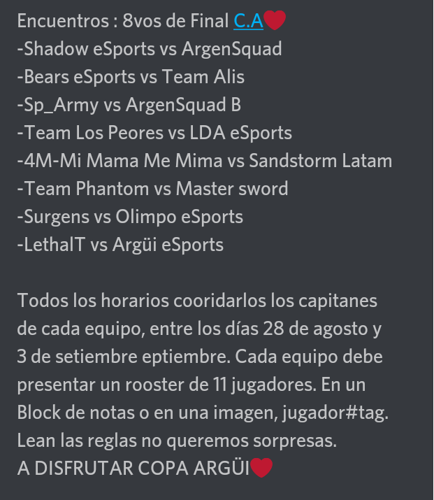 CopaArgui's tweet photo. Damos comienzo a la 1era Edición de Copa Argüi ❤️ https://t.co/2lW5YLBsHc