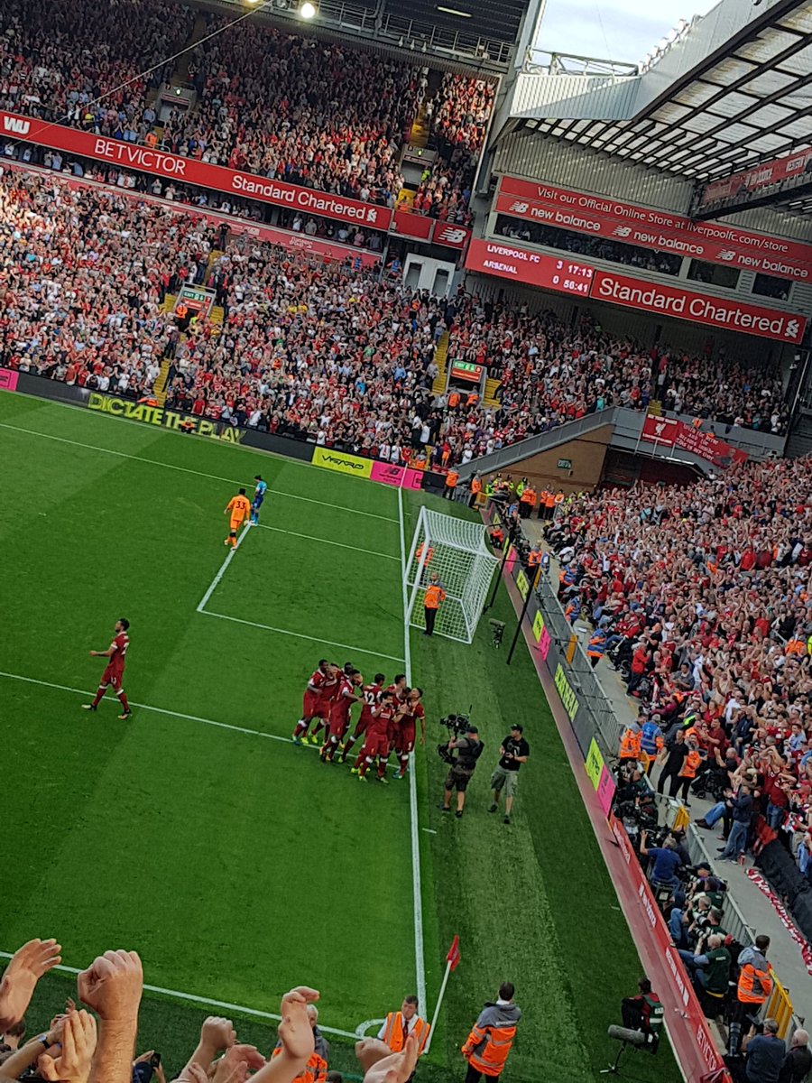 BarbaraSwift15's tweet photo. That'll do us!! Great day at Anfield #LFCvAFC4-0 #YNWA https://t.co/qNzDYsVR4C